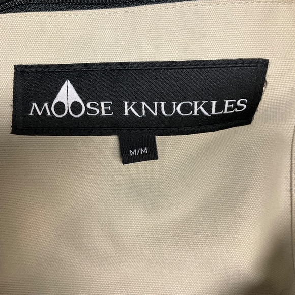 MOOSE KNUCKLES BEIGE SHEARLING TRIMMED DOWN PUFFER PARKA COAT - Picture 4 of 6